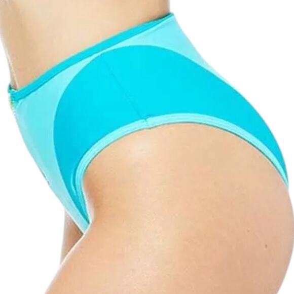 Chromat Mikito Teal Lime Zip Swim Bikini Bottom, XS - Picture 2 of 8